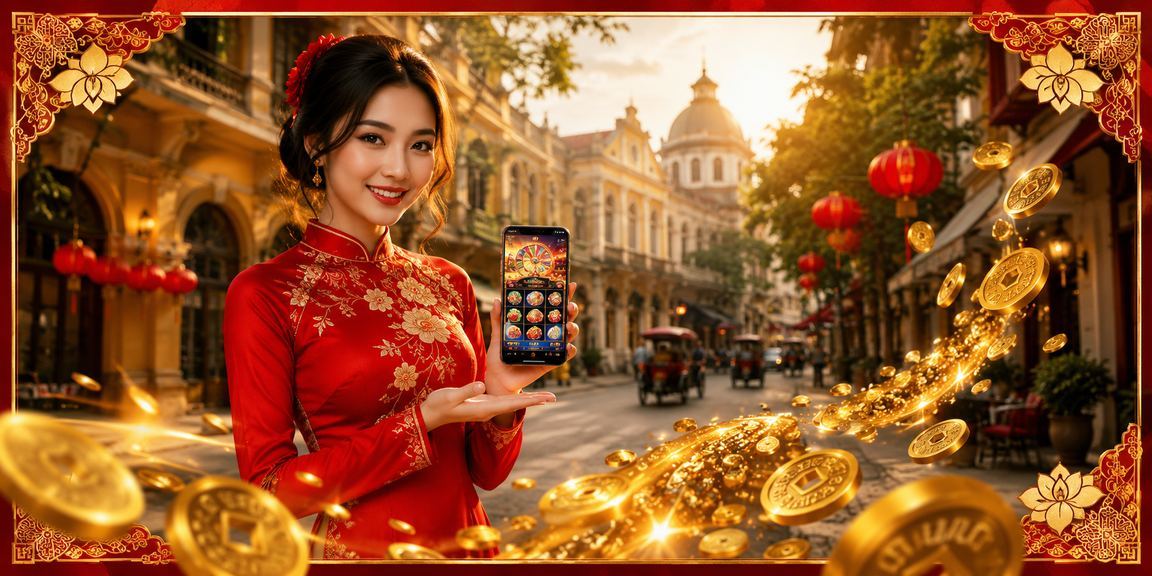 Chơi slot game tại Hà Nội trong trang phục Áo dài truyền thống